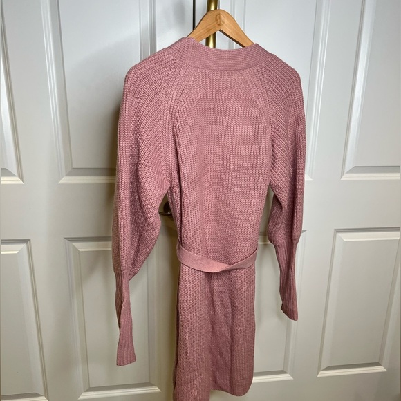 NWT Halara duster long sweater robe | dusty rose | oversized cardigan | small - Picture 9 of 10
